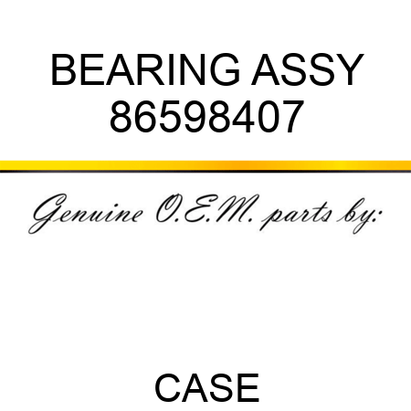 BEARING ASSY 86598407