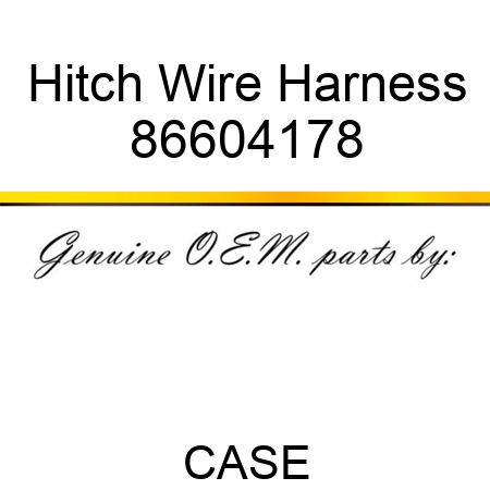 Hitch Wire Harness 86604178