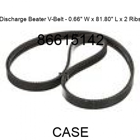 Discharge Beater V-Belt - 0.66" W x 81.80" L x 2 Ribs 86615142