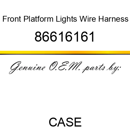 Front Platform Lights Wire Harness 86616161