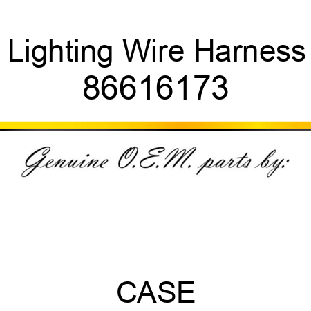 Lighting Wire Harness 86616173