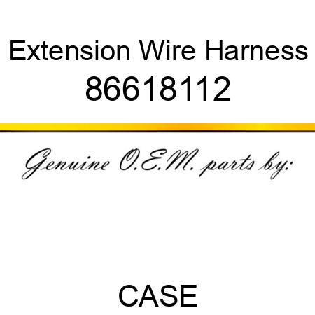 Extension Wire Harness 86618112