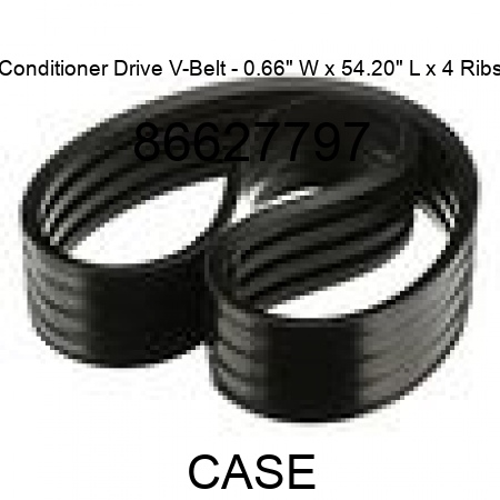 Conditioner Drive V-Belt - 0.66" W x 54.20" L x 4 Ribs 86627797