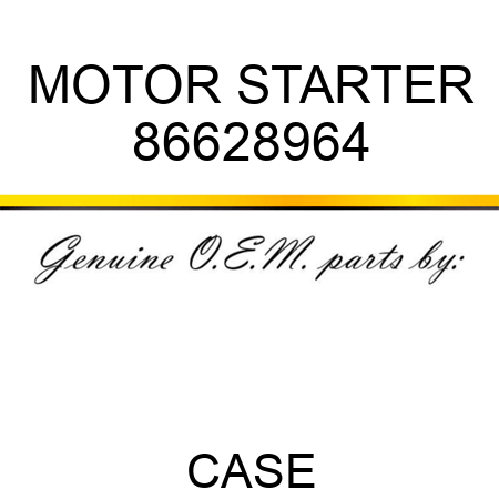 MOTOR, STARTER 86628964