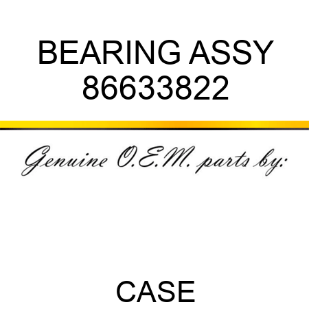 BEARING ASSY 86633822