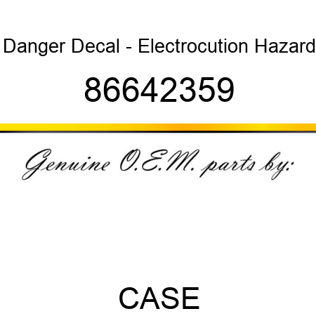 Danger Decal - Electrocution Hazard 86642359