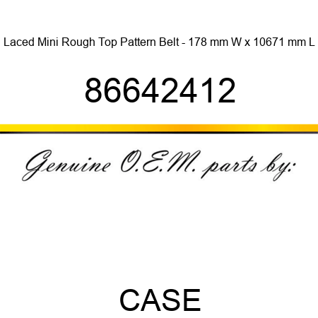 Laced Mini Rough Top Pattern Belt - 178 mm W x 10671 mm L 86642412
