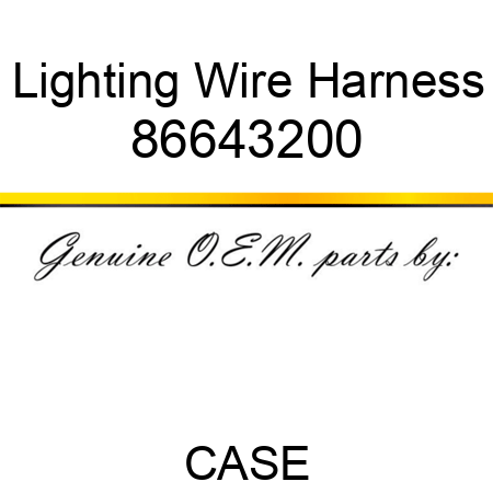Lighting Wire Harness 86643200