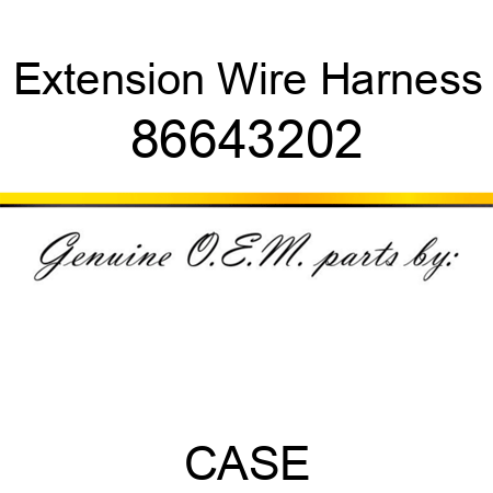 Extension Wire Harness 86643202