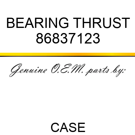BEARING, THRUST 86837123