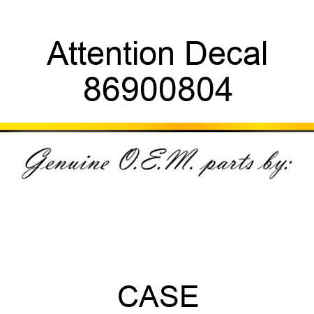 Attention Decal 86900804
