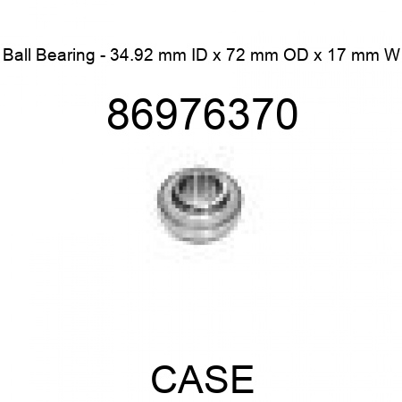 Ball Bearing - 34.92 mm ID x 72 mm OD x 17 mm W 86976370