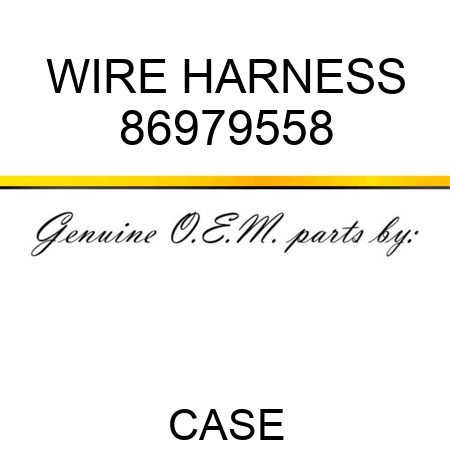 WIRE HARNESS 86979558