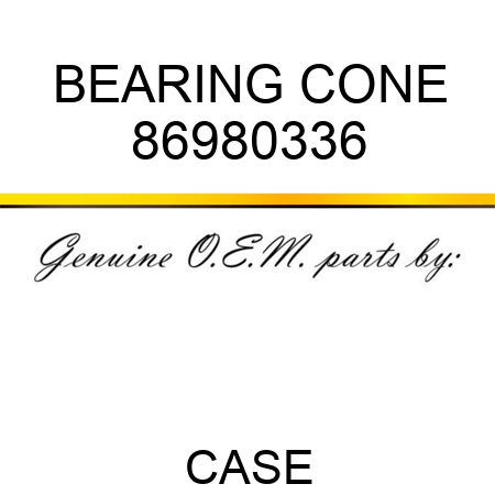 BEARING CONE 86980336