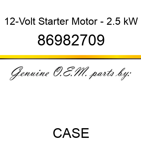 12-Volt Starter Motor - 2.5 kW 86982709