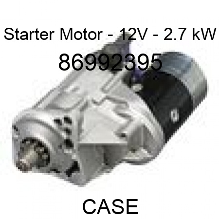 Starter Motor - 12V - 2.7 kW 86992395