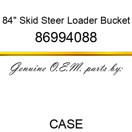 84" Skid Steer Loader Bucket 86994088