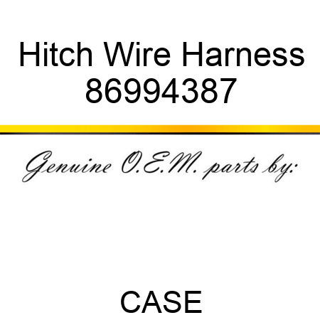 Hitch Wire Harness 86994387