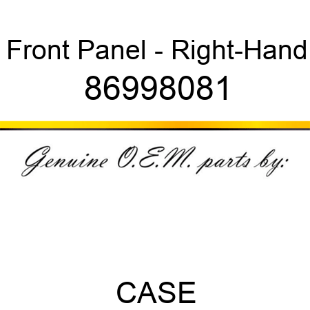 Front Panel - Right-Hand 86998081