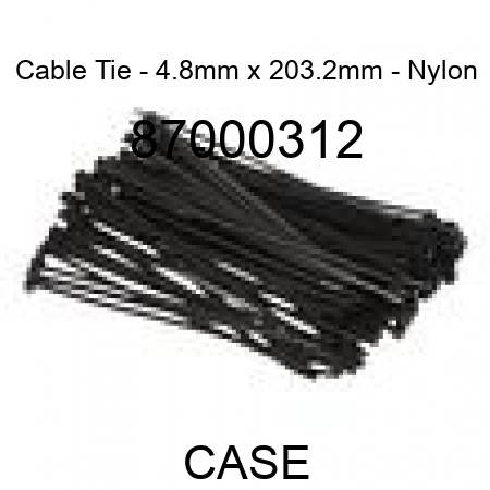 Cable Tie - 4.8mm x 203.2mm - Nylon 87000312