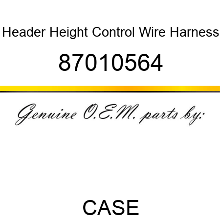 Header Height Control Wire Harness 87010564