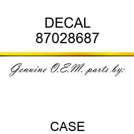 DECAL 87028687