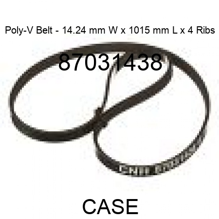 Poly-V Belt - 14.24 mm W x 1015 mm L x 4 Ribs 87031438