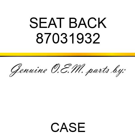 SEAT BACK 87031932