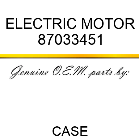 ELECTRIC MOTOR 87033451