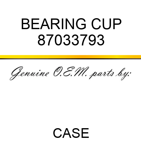 BEARING CUP 87033793