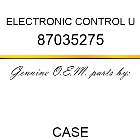 ELECTRONIC CONTROL U 87035275