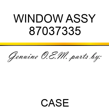 WINDOW ASSY 87037335