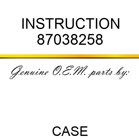 INSTRUCTION 87038258
