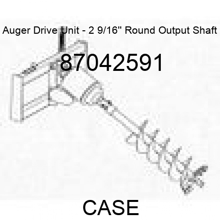 Auger Drive Unit - 2 9/16'' Round Output Shaft 87042591