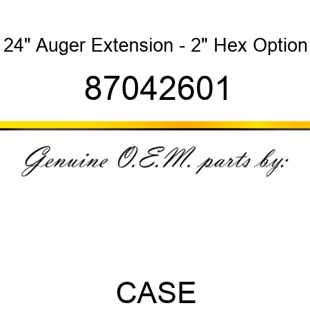 24" Auger Extension - 2" Hex Option 87042601