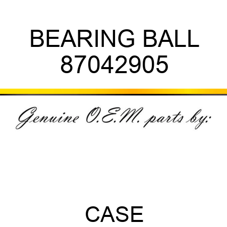 BEARING, BALL 87042905