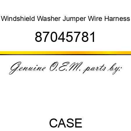 Windshield Washer Jumper Wire Harness 87045781