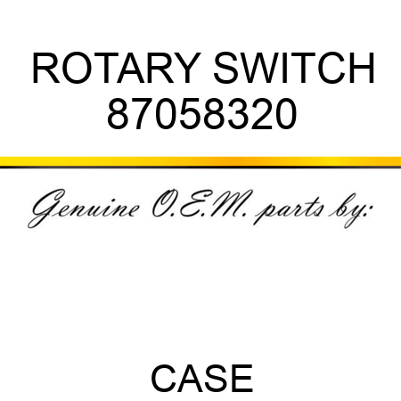 ROTARY SWITCH 87058320