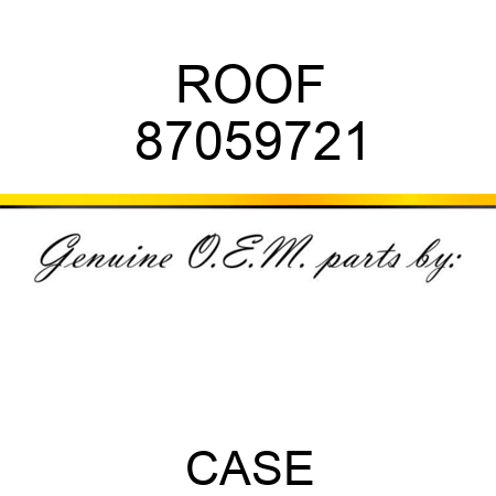 ROOF 87059721