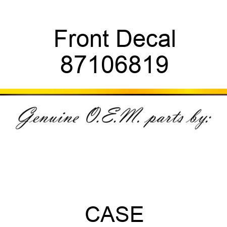 Front Decal 87106819