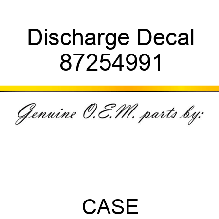 Discharge Decal 87254991