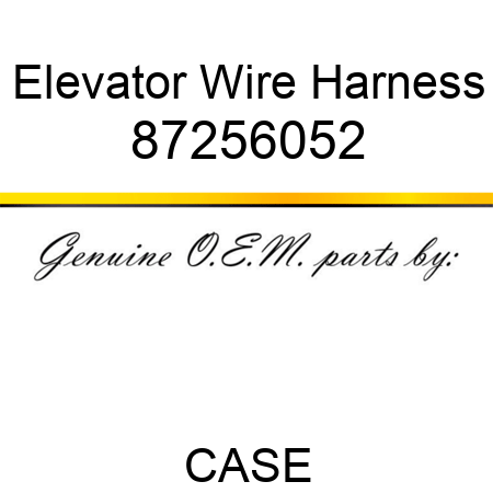 Elevator Wire Harness 87256052