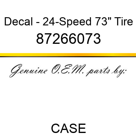 Decal - 24-Speed 73" Tire 87266073