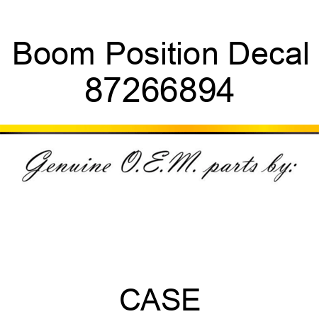 Boom Position Decal 87266894