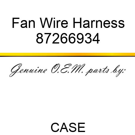 Fan Wire Harness 87266934