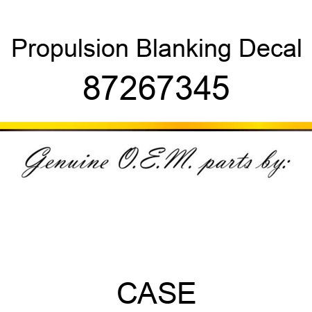 Propulsion Blanking Decal 87267345