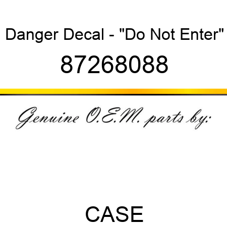 Danger Decal - "Do Not Enter" 87268088