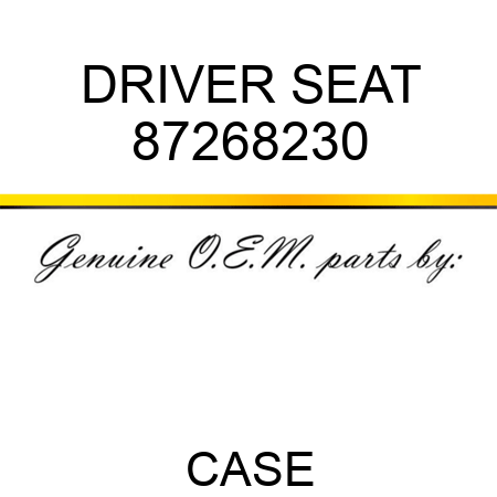 DRIVER SEAT 87268230