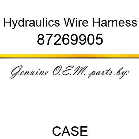 Hydraulics Wire Harness 87269905