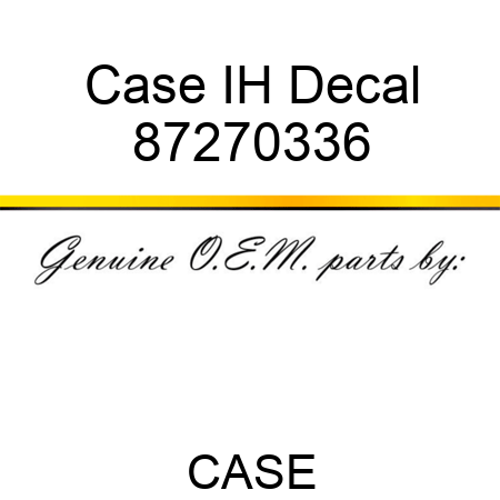 Case IH Decal 87270336